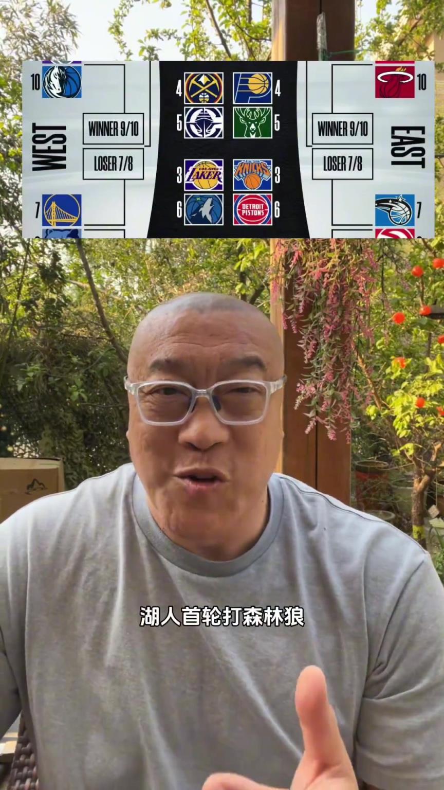 湖人打森林狼！馬?。褐灰獤|契奇像上賽季打戈貝爾那樣就行