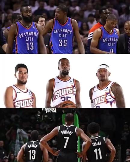 太陽三巨頭徹底失敗？美媒：杜蘭特的三巨頭球隊(duì)總是一樣的結(jié)局？