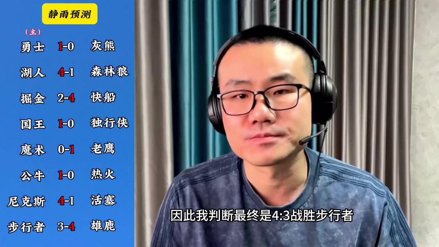 你同意嗎？靜雨對(duì)東西部季后賽球隊(duì)的預(yù)測(cè)：勇贏(yíng)熊 湖船尼鹿晉級(jí)